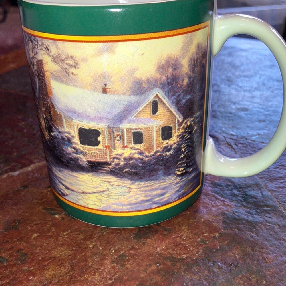 Thomas‎ Kinkade Painter of Light Christmas Cottage Mug